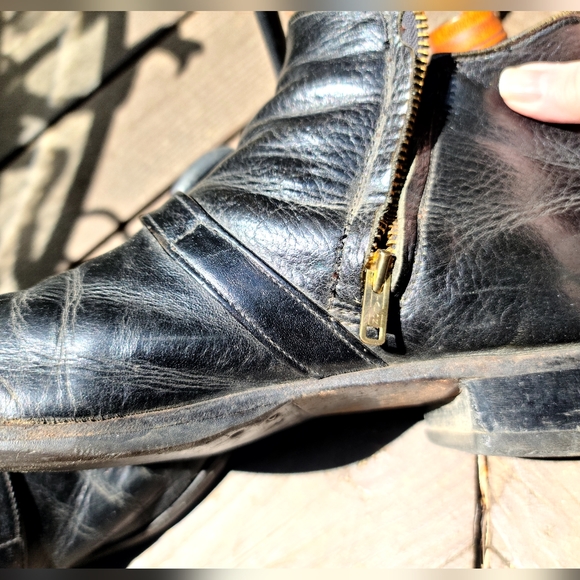 Florsheim vintage 52' men's black leather ankle boots sz10 - Picture 6 of 11